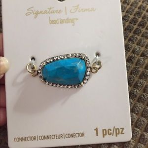 New Turquoise Sideways setting Genuine Stone Pendant